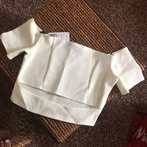 Off the shoulder crop top